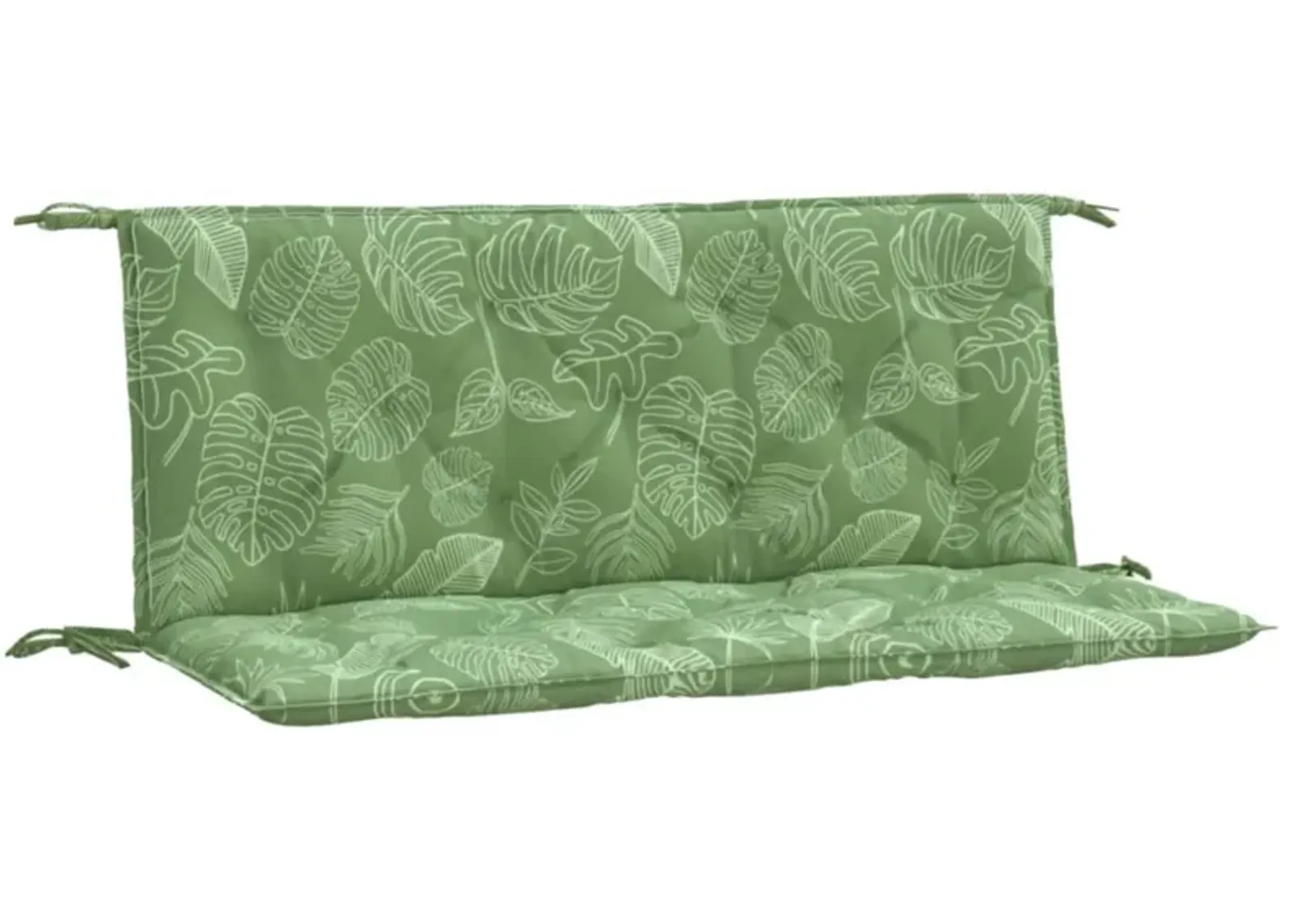 vidaXL Garden Bench Cushions 2pcs Leaf Pattern 47.2"x19.7"x2.8" Fabric