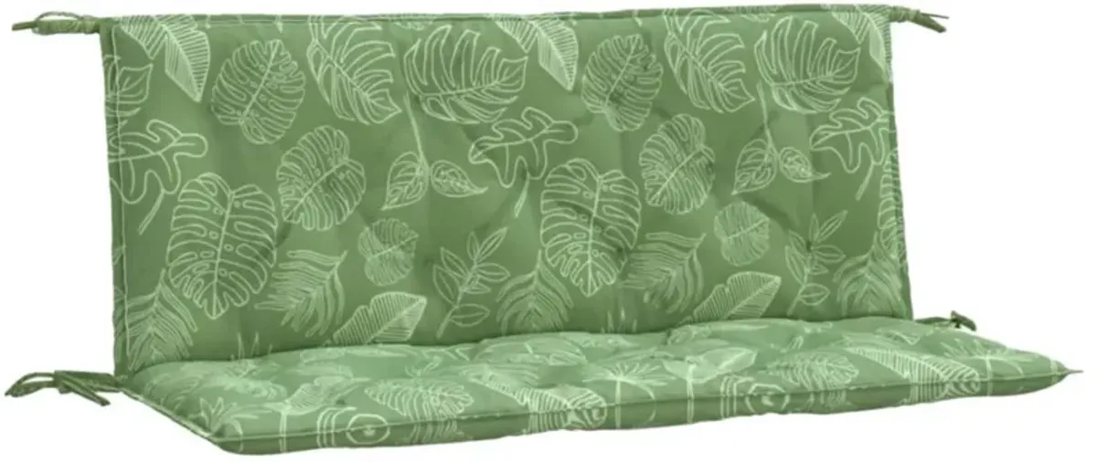 vidaXL Garden Bench Cushions 2pcs Leaf Pattern 47.2"x19.7"x2.8" Fabric