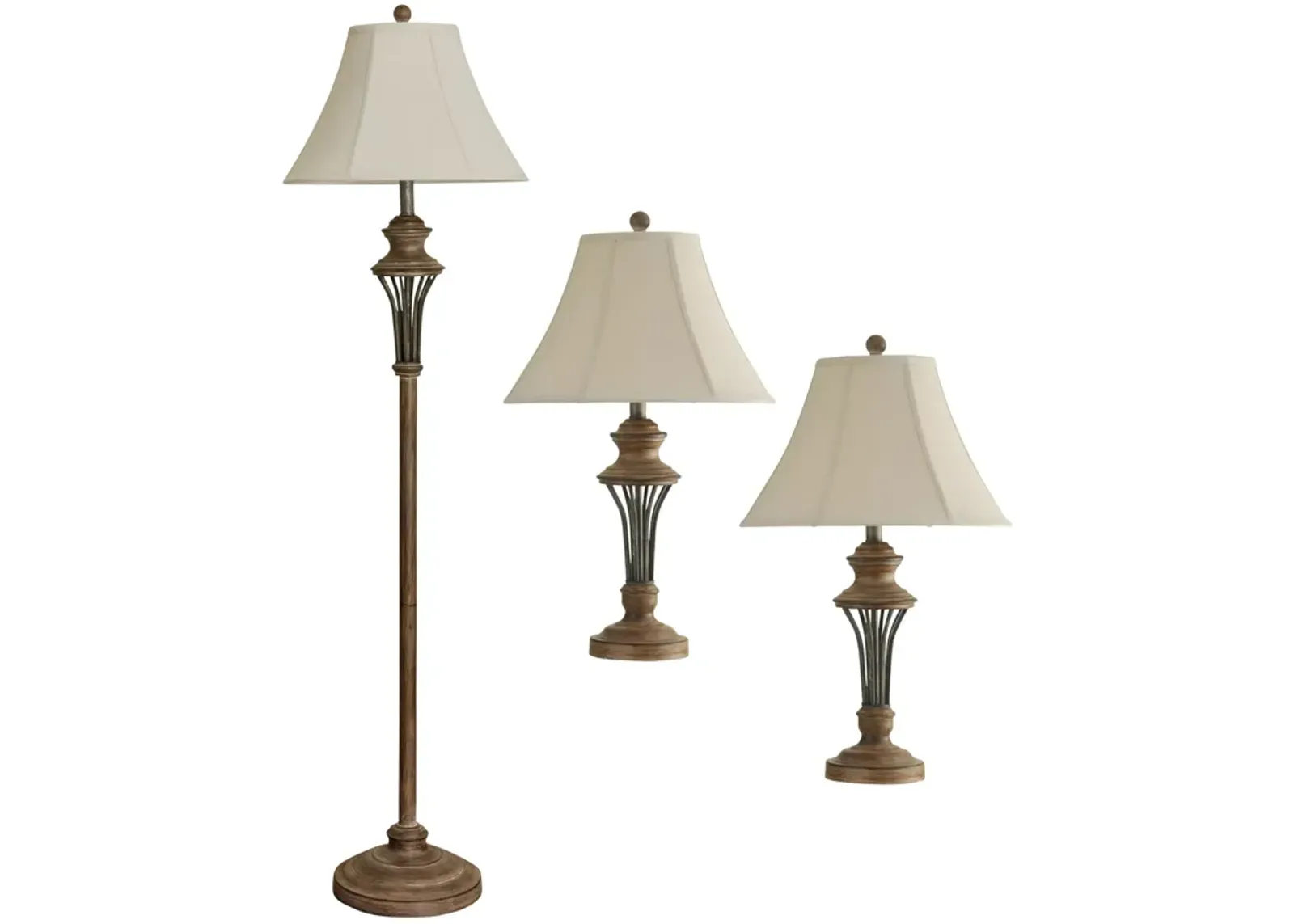 Moraga 2 Table & 1 Floor Lamp Set