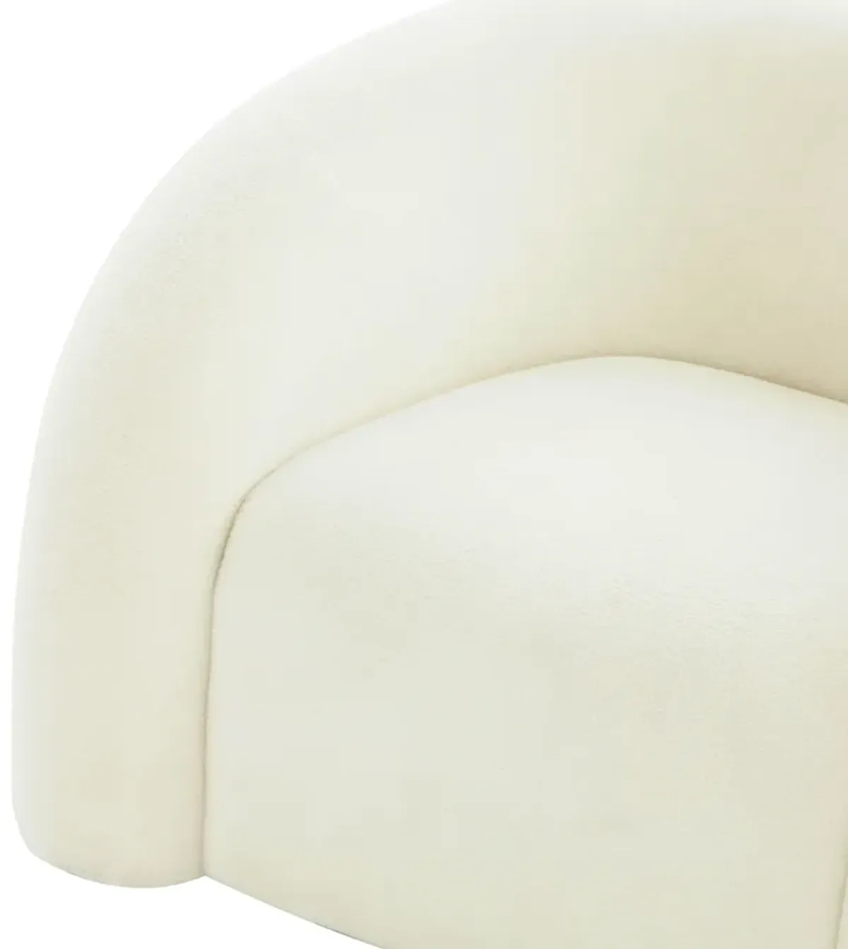 Slipper Vegan Shearling Swivel Chair