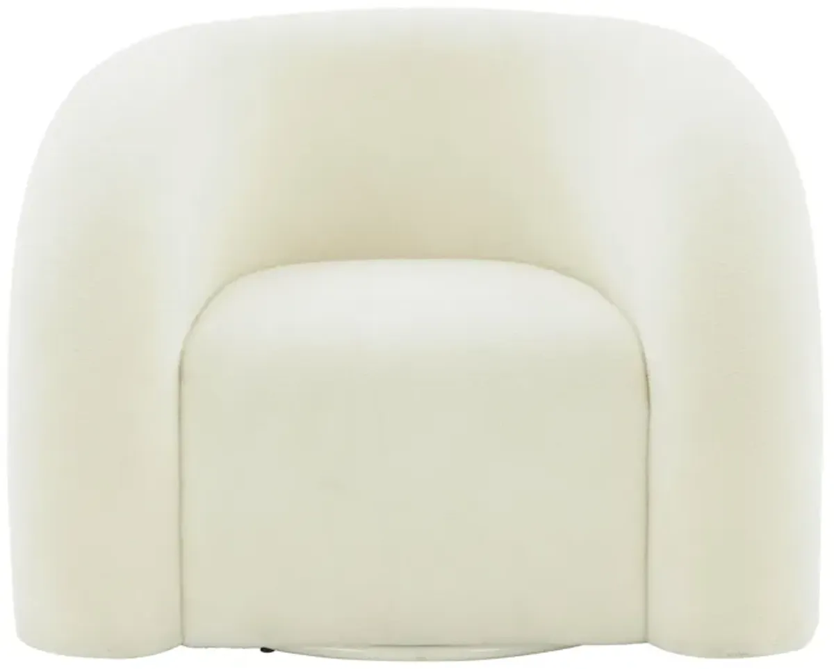 Slipper Vegan Shearling Swivel Chair