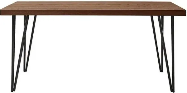 Contemporary Air Slaked Elm Veneer Top Dining Table