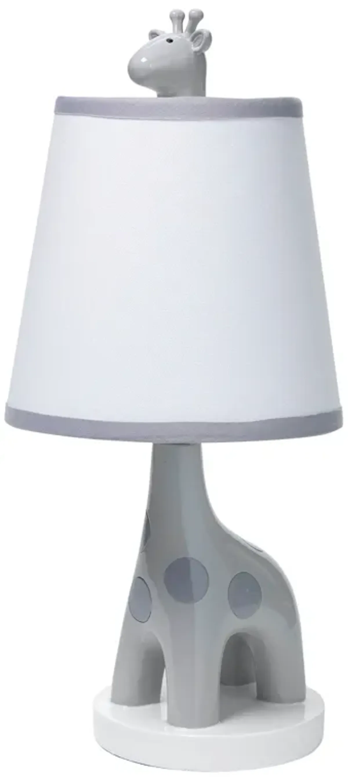 Lambs & Ivy Giraffe and a Half Gray/White Nursery Lamp with Shade and Bulb