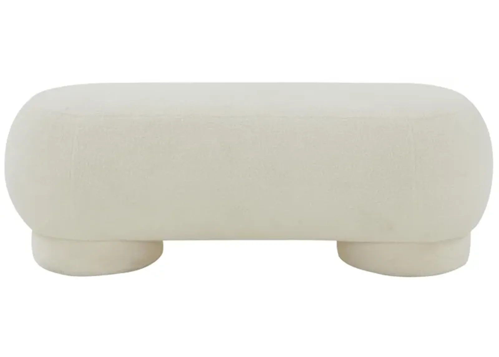 Mara Vegan Shearling Ottoman