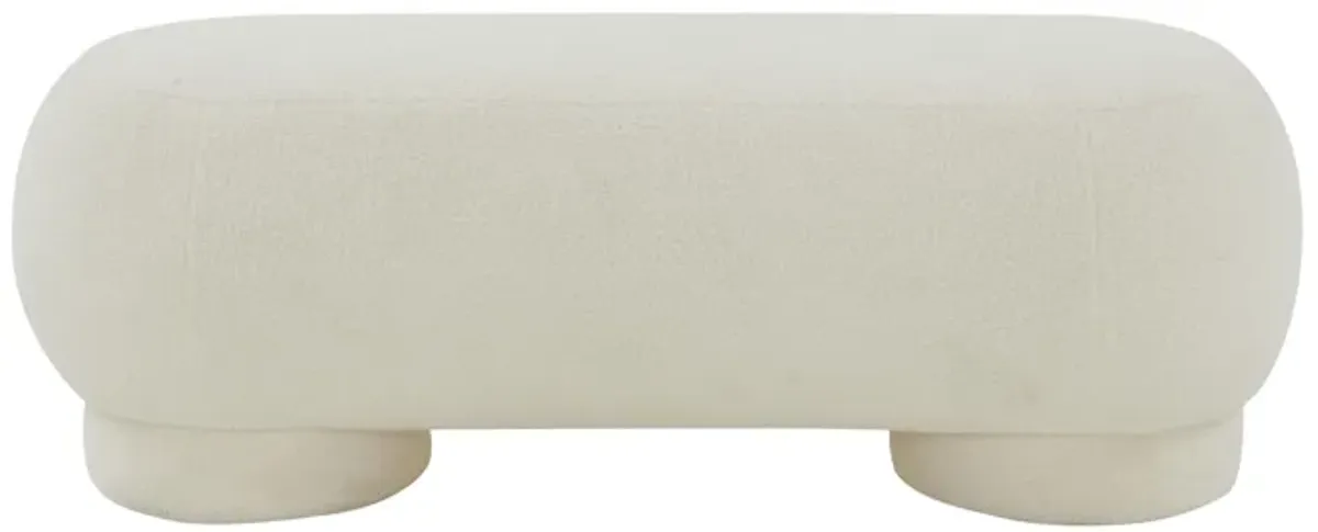 Mara Vegan Shearling Ottoman