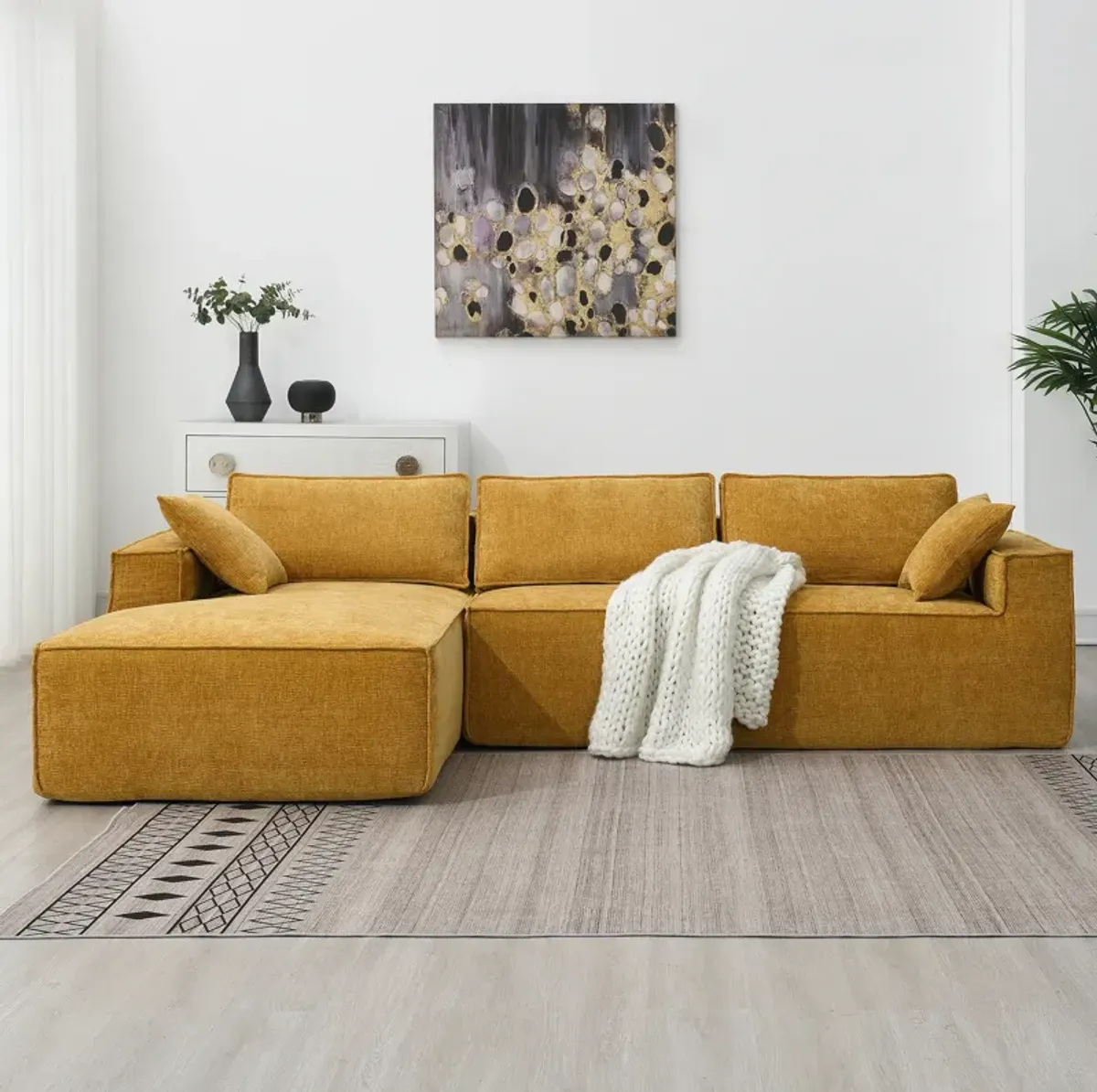 Minimalist Style Modular Sectional Sofa