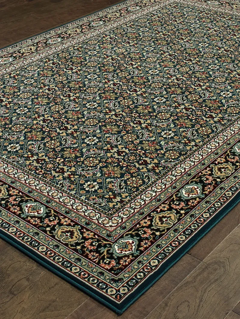 Kashan 6'7" x 9'6" Navy Rug