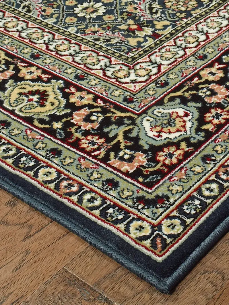 Kashan 6'7" x 9'6" Navy Rug