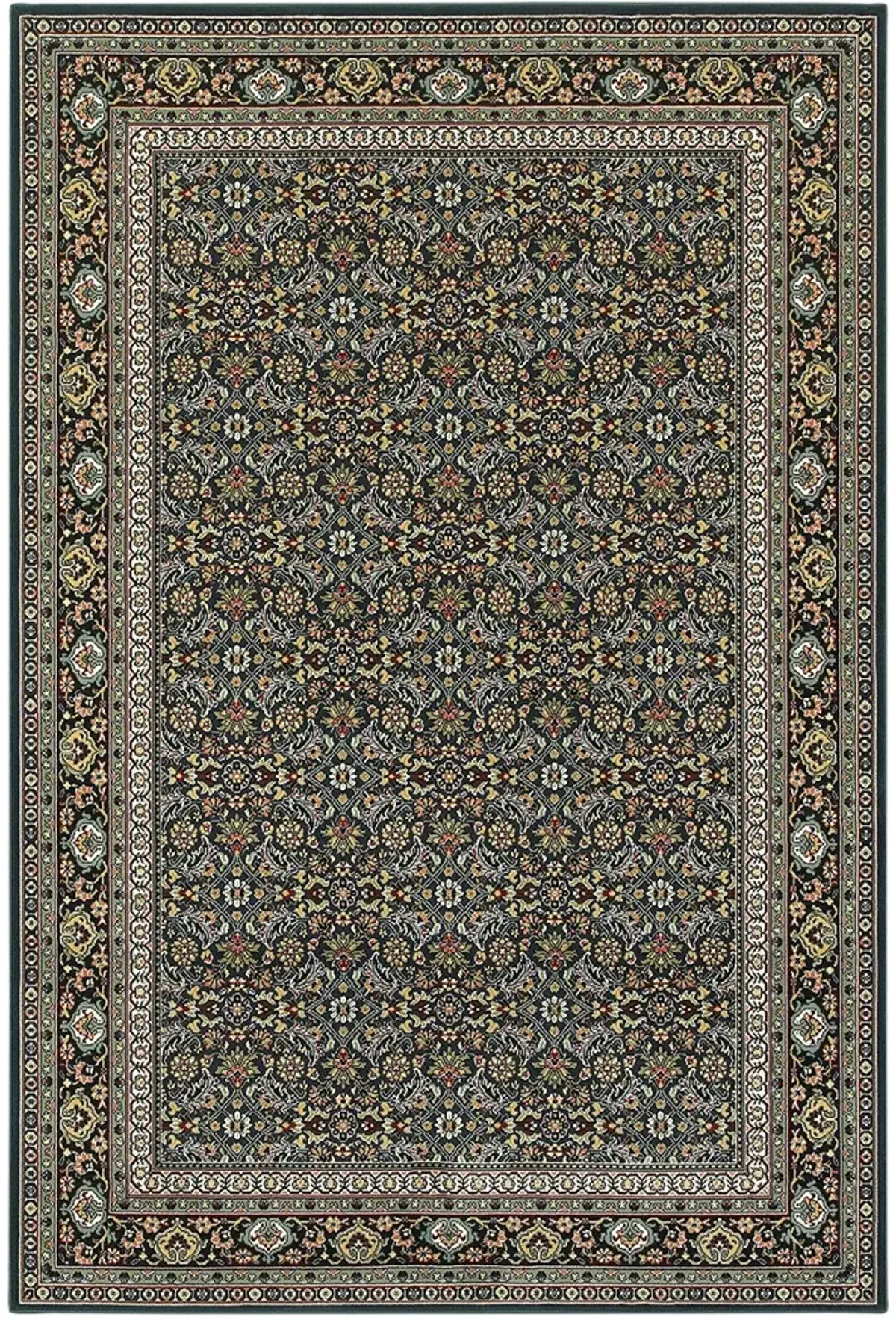 Kashan 6'7" x 9'6" Navy Rug