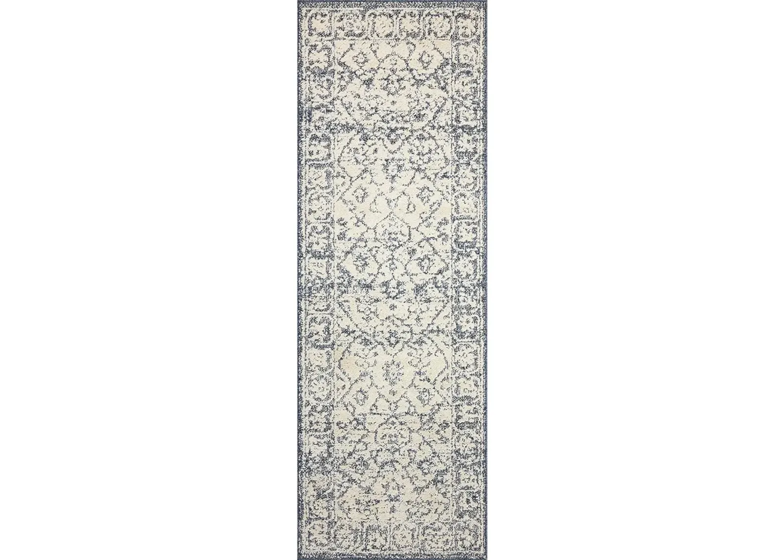 Gigi Ivory/Blue 2'7" x 10'0" Runner Rug by Magnolia Home by Joanna Gaines x Loloi