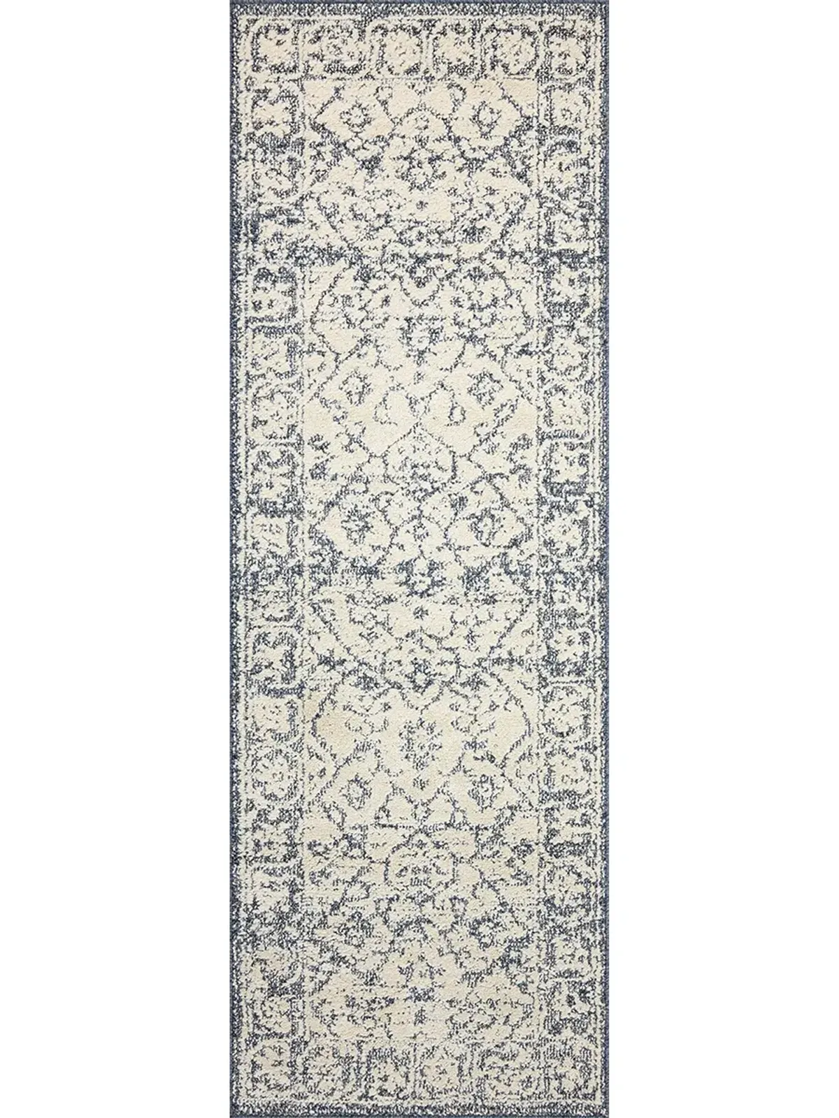 Gigi Ivory/Blue 2'7" x 10'0" Runner Rug by Magnolia Home by Joanna Gaines x Loloi