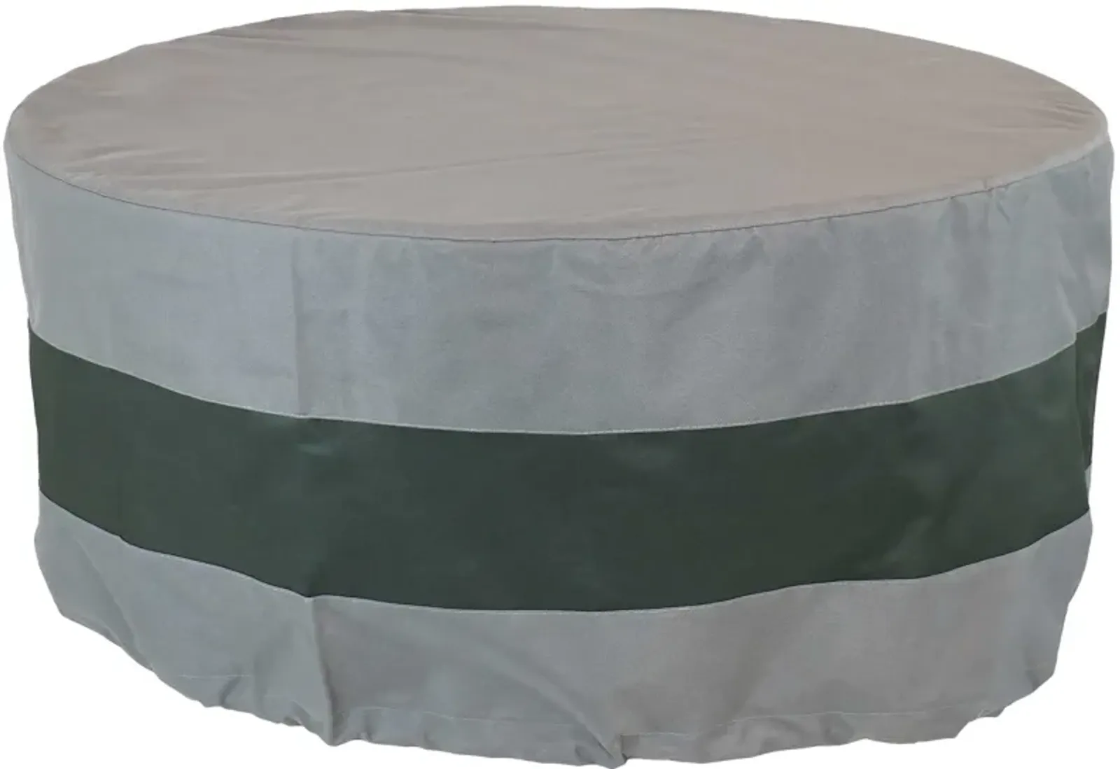 Sunnydaze 80 in 2-Tone Polyester Round Outdoor Fire Pit Cover - Gray/Green