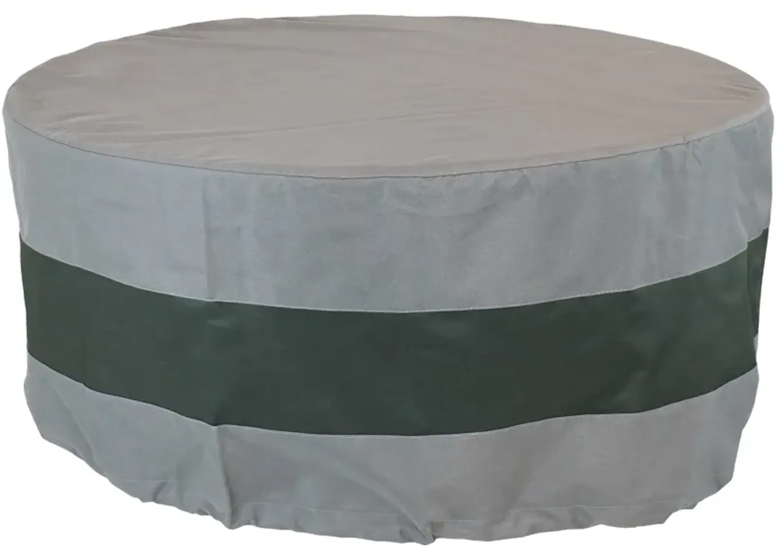 Sunnydaze 80 in 2-Tone Polyester Round Outdoor Fire Pit Cover - Gray/Green