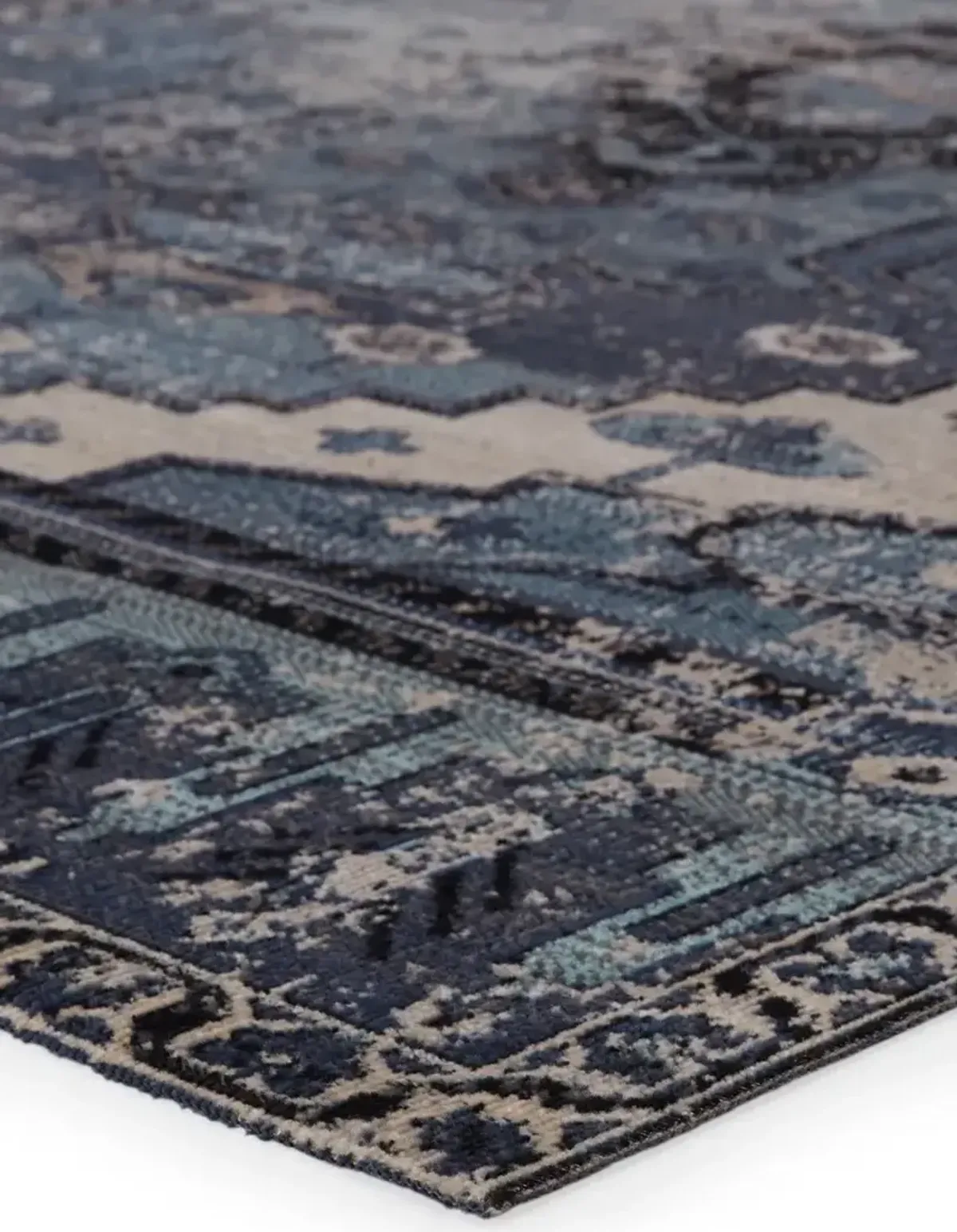 Polaris Cicero Blue 2'8" x 10' Runner Rug