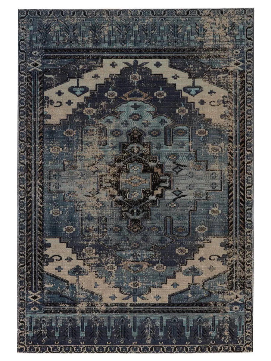 Polaris Cicero Blue 2'8" x 10' Runner Rug