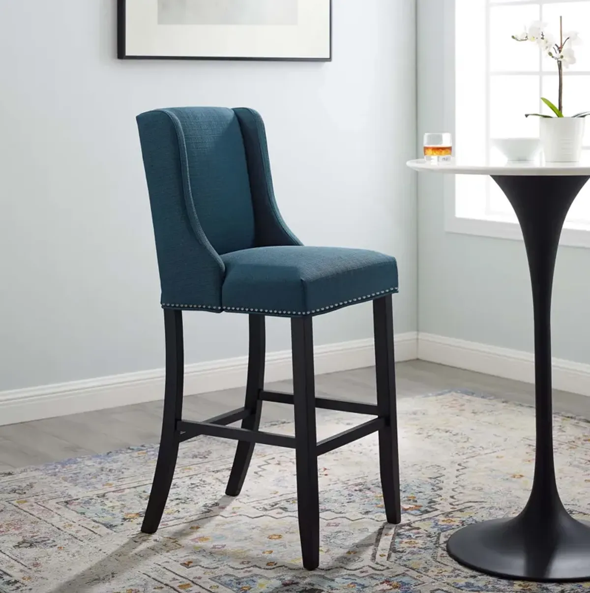 Baron Upholstered Fabric Bar Stool