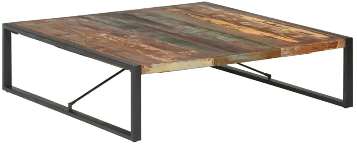 vidaXL Coffee Table 55.1x55.1x15.7 Solid Reclaimed Wood
