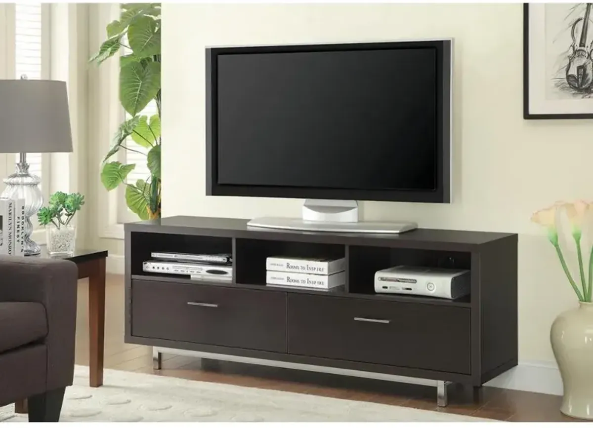 Casey 2-drawer Rectangular TV Console Cappuccino