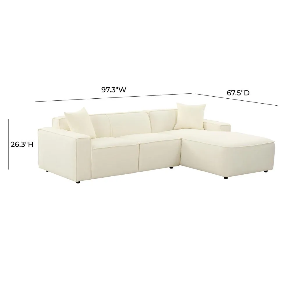 Belen Kox Ivory Elegance Sectional, Belen Kox