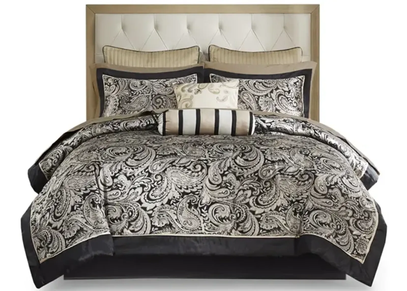 Gracie Mills Thornton Supreme Comfort: 12-Piece Comforter Ensemble with Cotton Bed Sheets