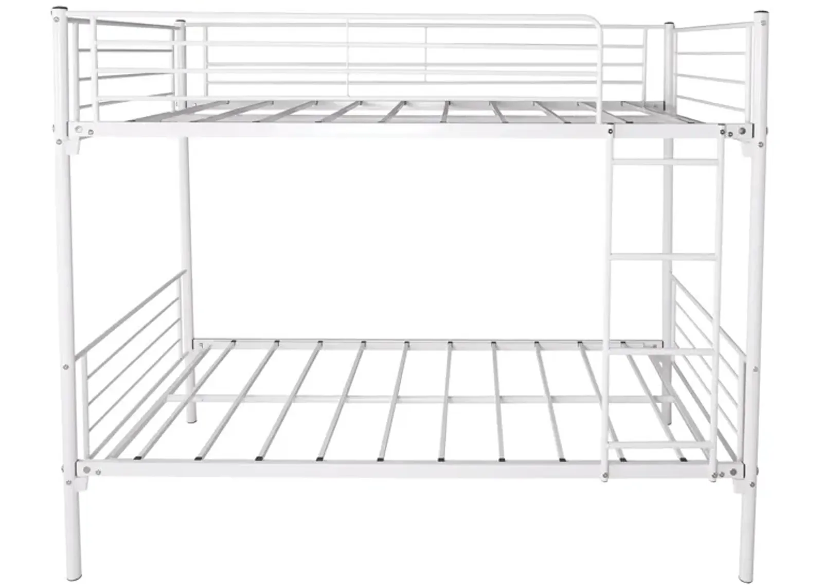 Hivvago Space Saving Easy Assembly Twin Sized Full Metal Bunk Bedframe with Ladder