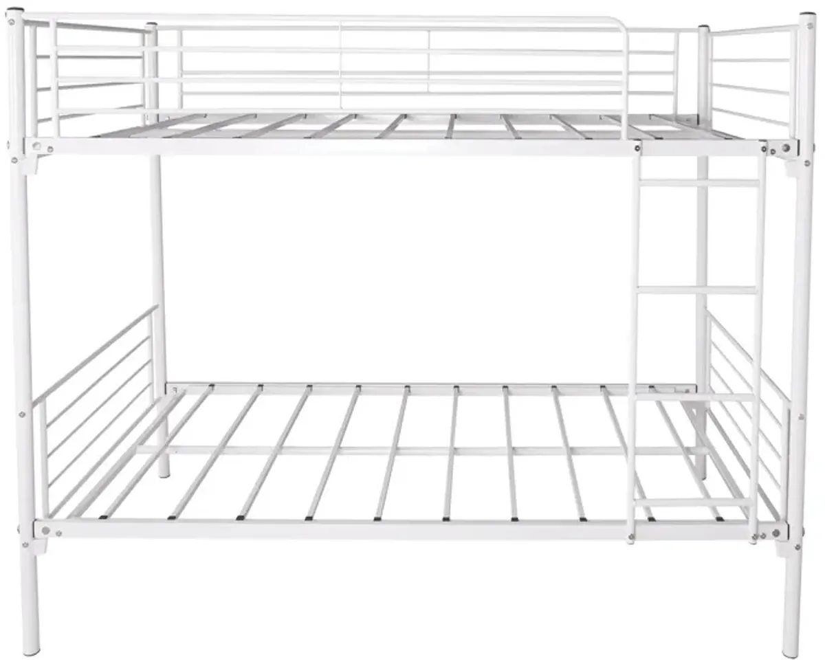 Hivvago Space Saving Easy Assembly Twin Sized Full Metal Bunk Bedframe with Ladder