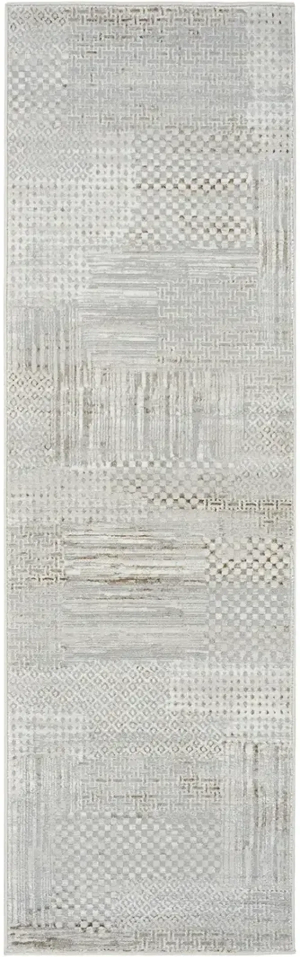 Glitz GLZ09 Silver/Gray 2'3" x 7'6" Rug