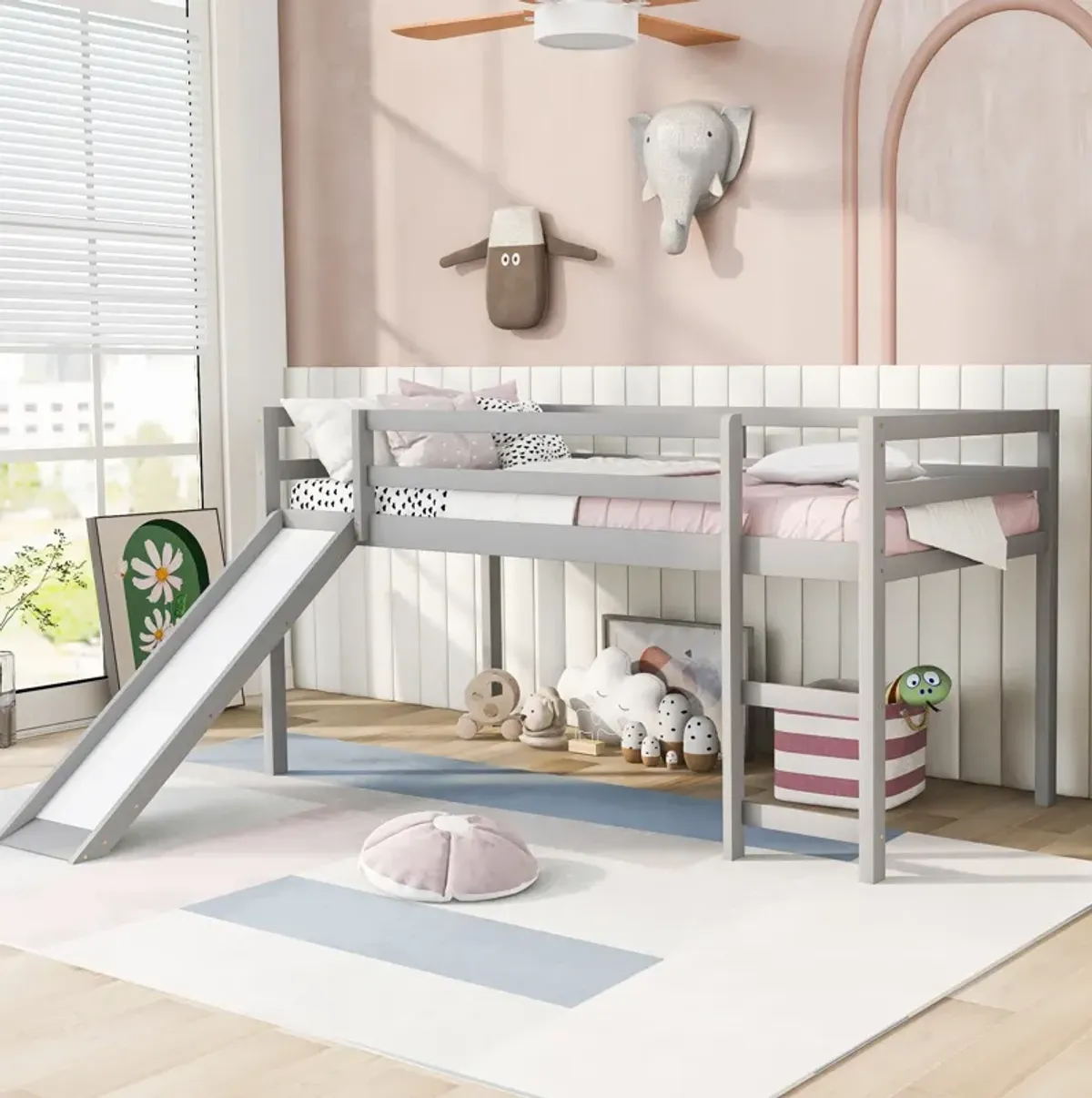 Merax Loft Bed with Slide