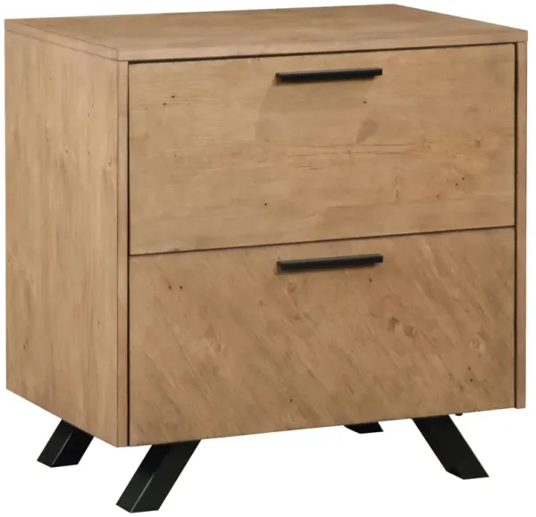 Coaster Home Furnishings Taylor 2-Drawer Rectangular Nightstand with Dual USB Ports Light Honey Brown