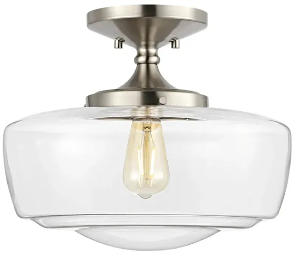 Marfa Glass/Iron Farmhouse Modern LED Flush Mount