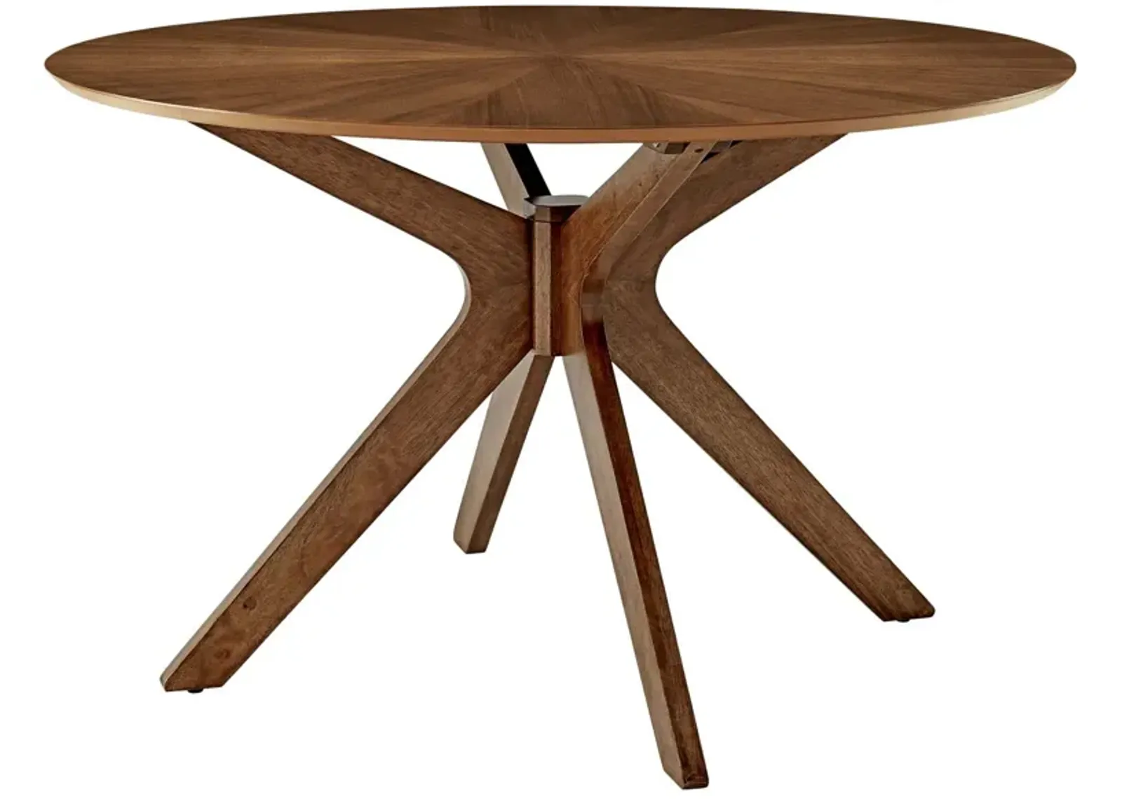 Modway - Crossroads 47" Round Wood Dining Table Walnut