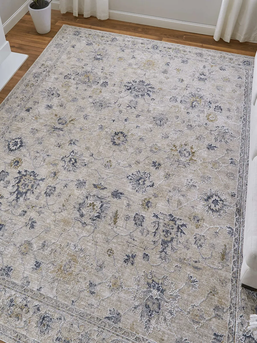 Pasha 39M7F 9'0" x 12'8" Ivory/Taupe/Blue Rug