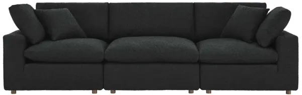 Commix Down Filled Overstuffed Boucle Fabric 3-Seater Sofa