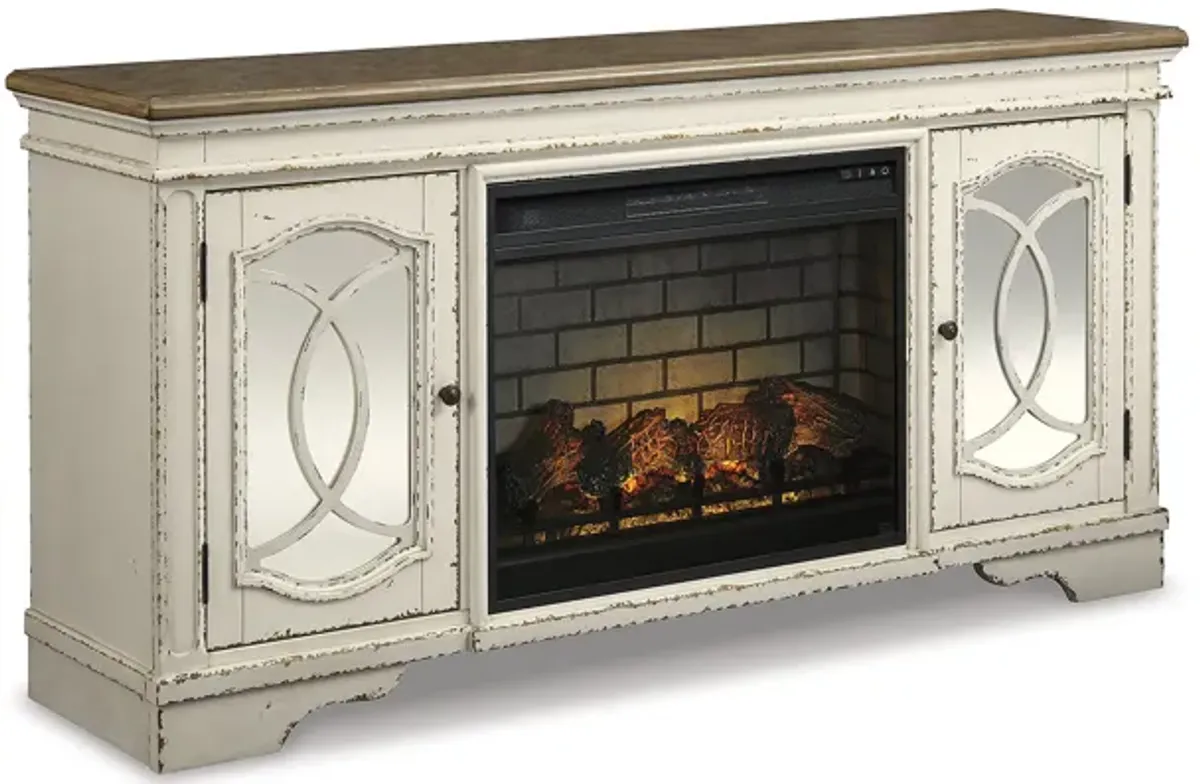 Realyn 74" TV Stand with Electric Fireplace