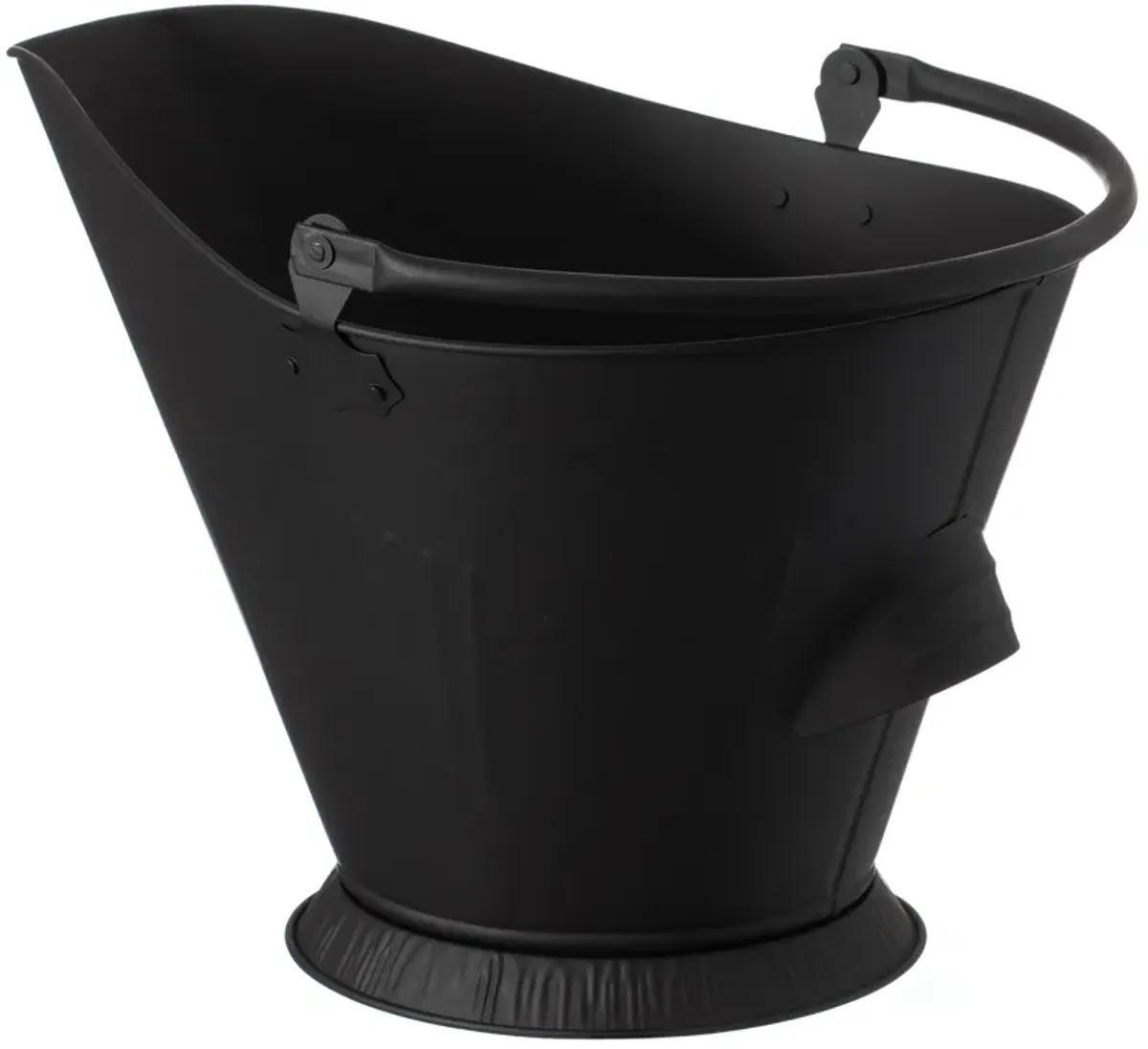 Indoor and Outdoor Black Iron Ash Bucket Use for Fire Pit, Wood Burning Stove, Grill