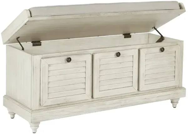Storage Bench in White Wash
