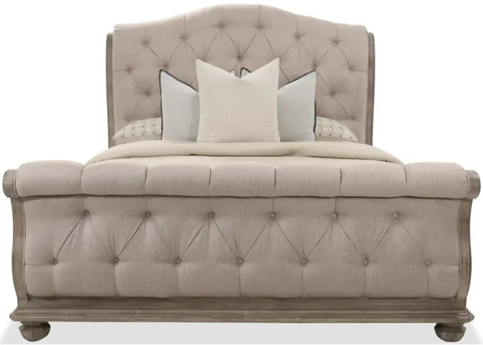 Summer Creek Shoals Upholstered Tufted Sleigh Queen Bed