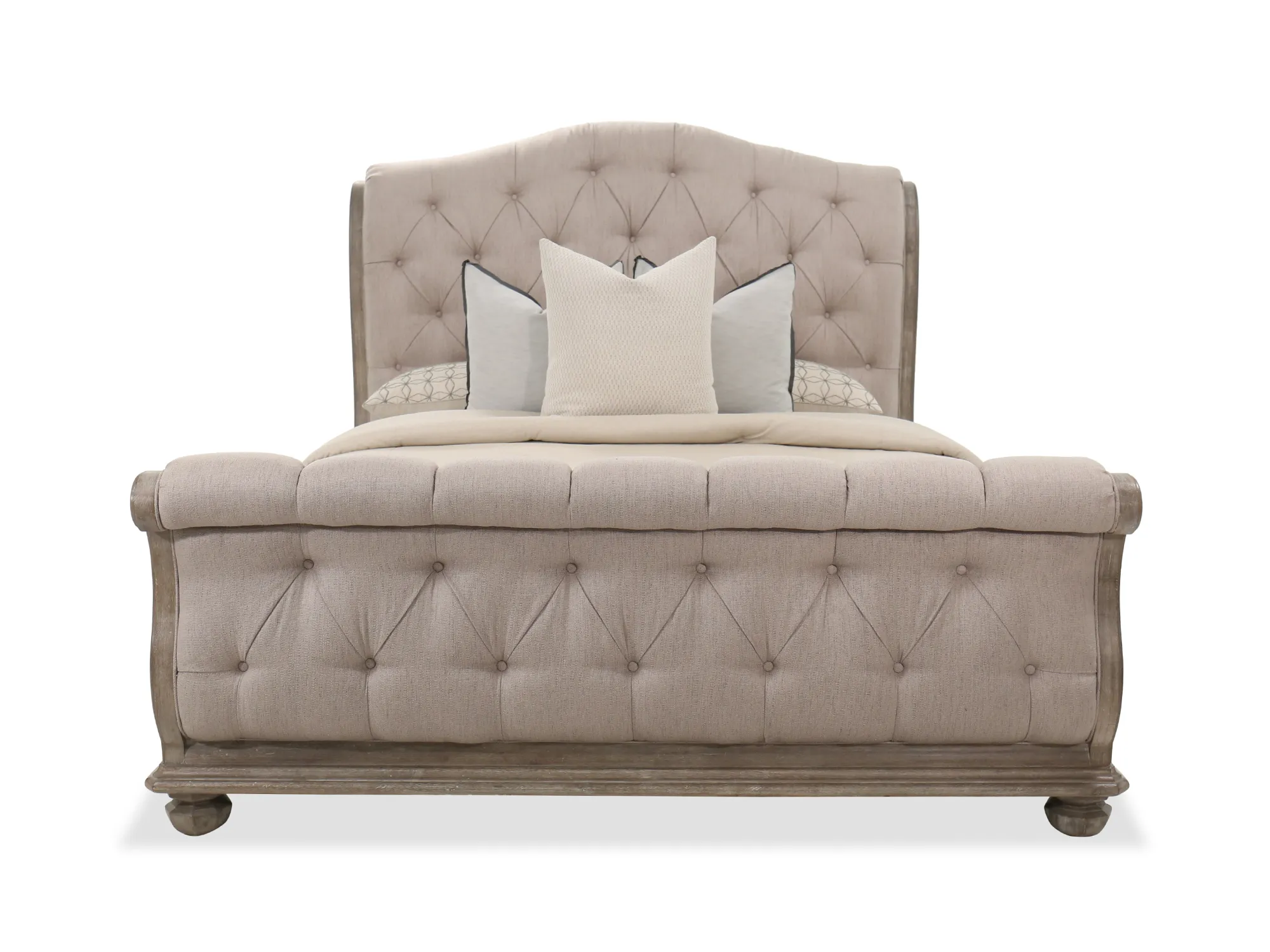 Summer Creek Shoals Upholstered Tufted Sleigh Queen Bed