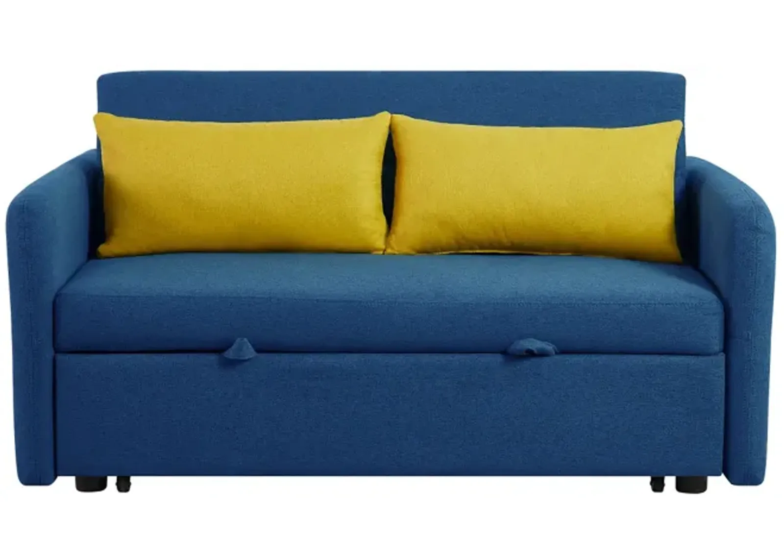 Twins Sofa Bed Blue Fabric