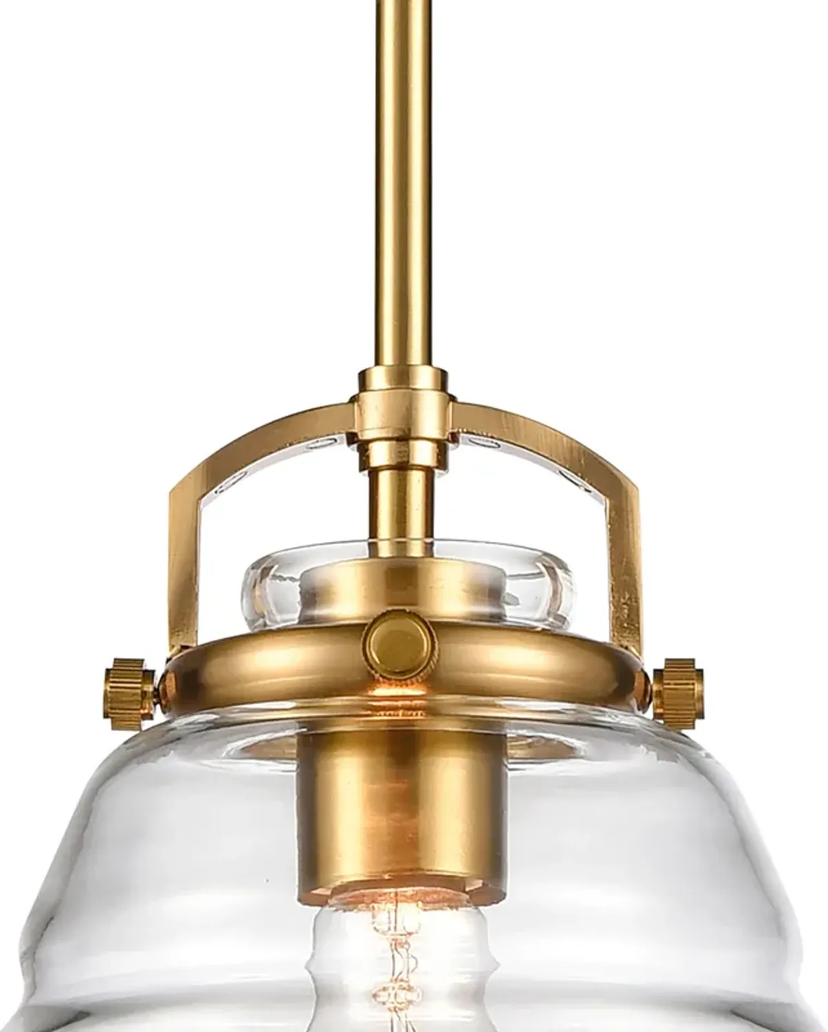 Current 8'' Wide 1-Light Brass Pendant