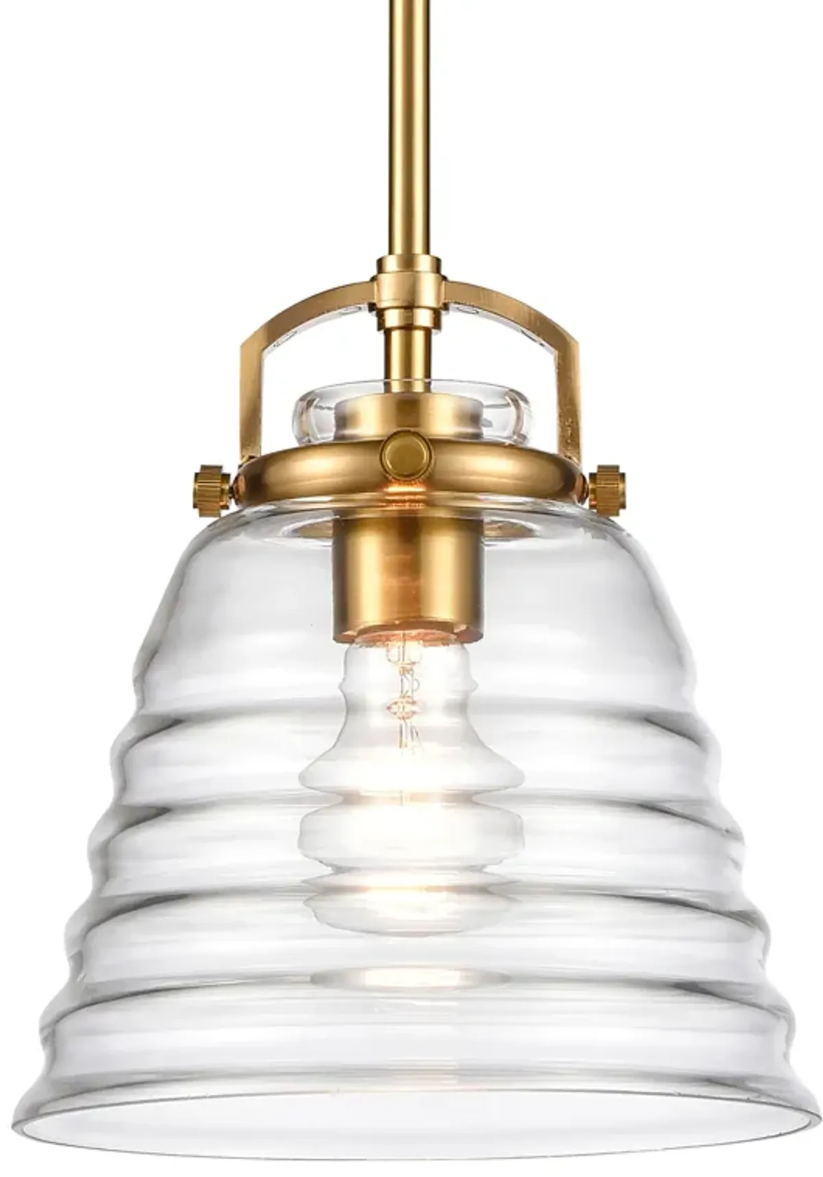 Current 8'' Wide 1-Light Brass Pendant