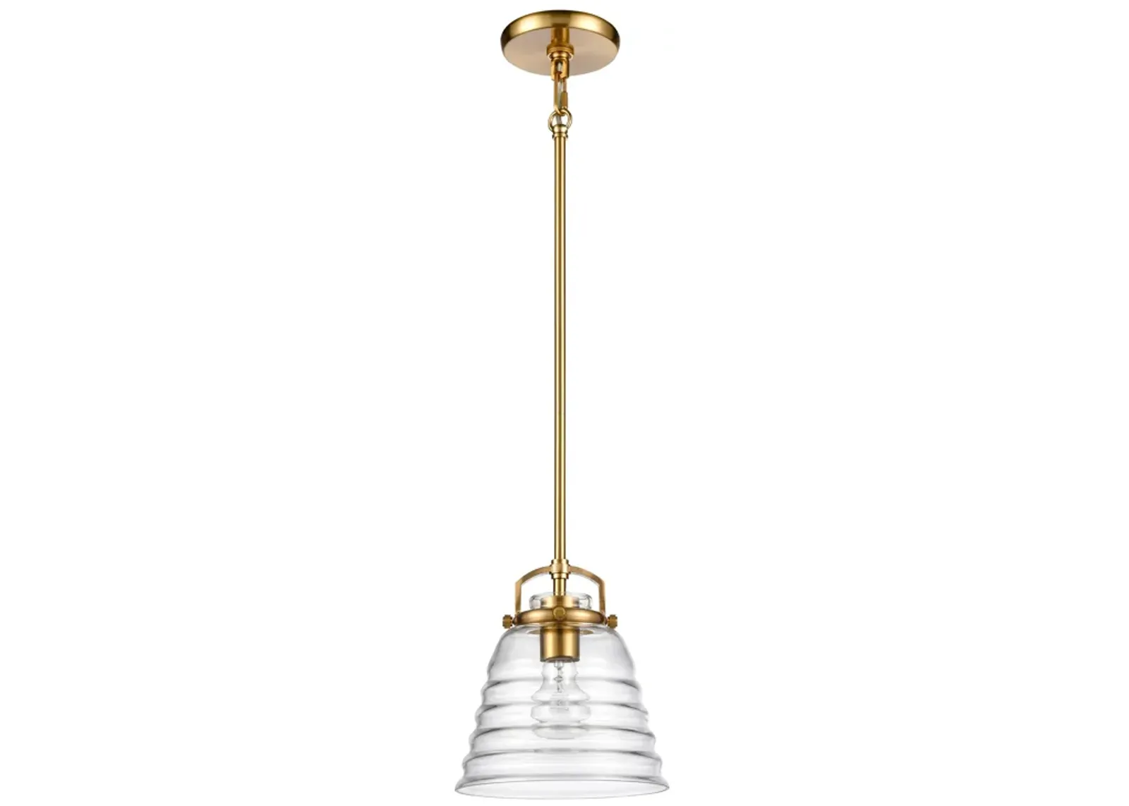 Current 8'' Wide 1-Light Brass Pendant