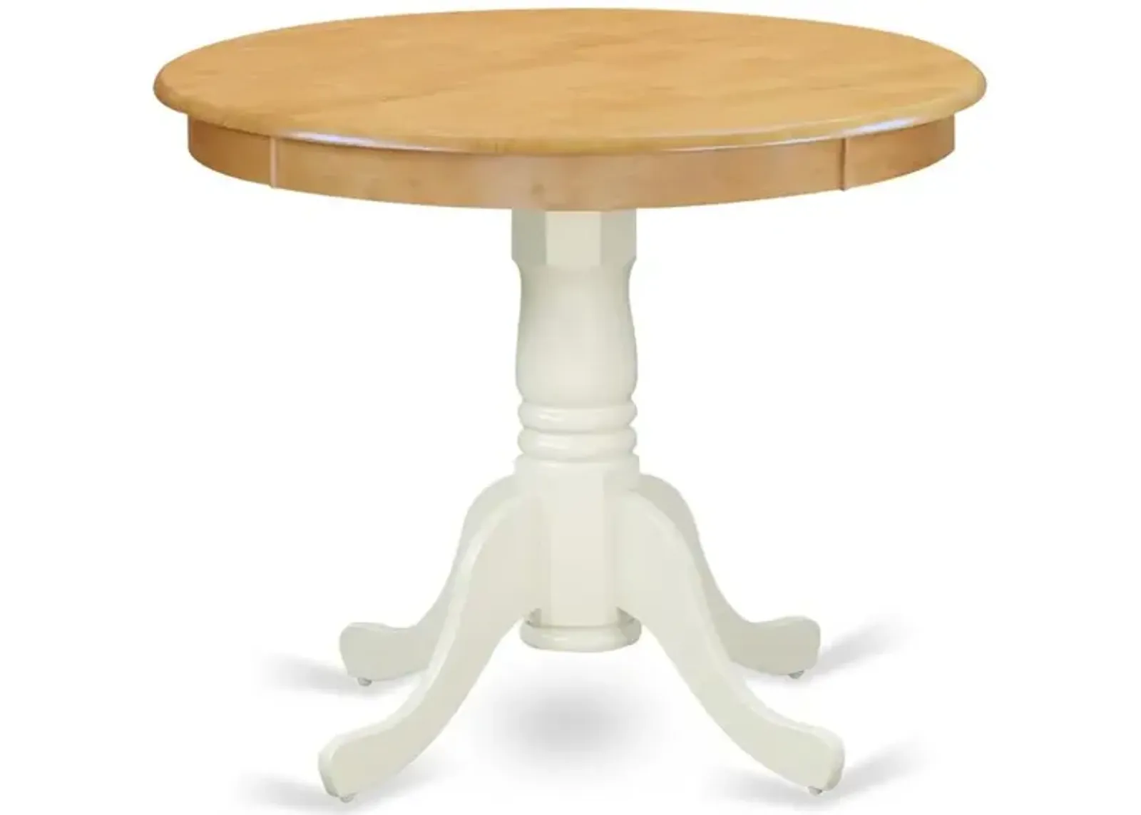 East West Furniture Dining Table Oak & Linen White, ANT-OLW-TP