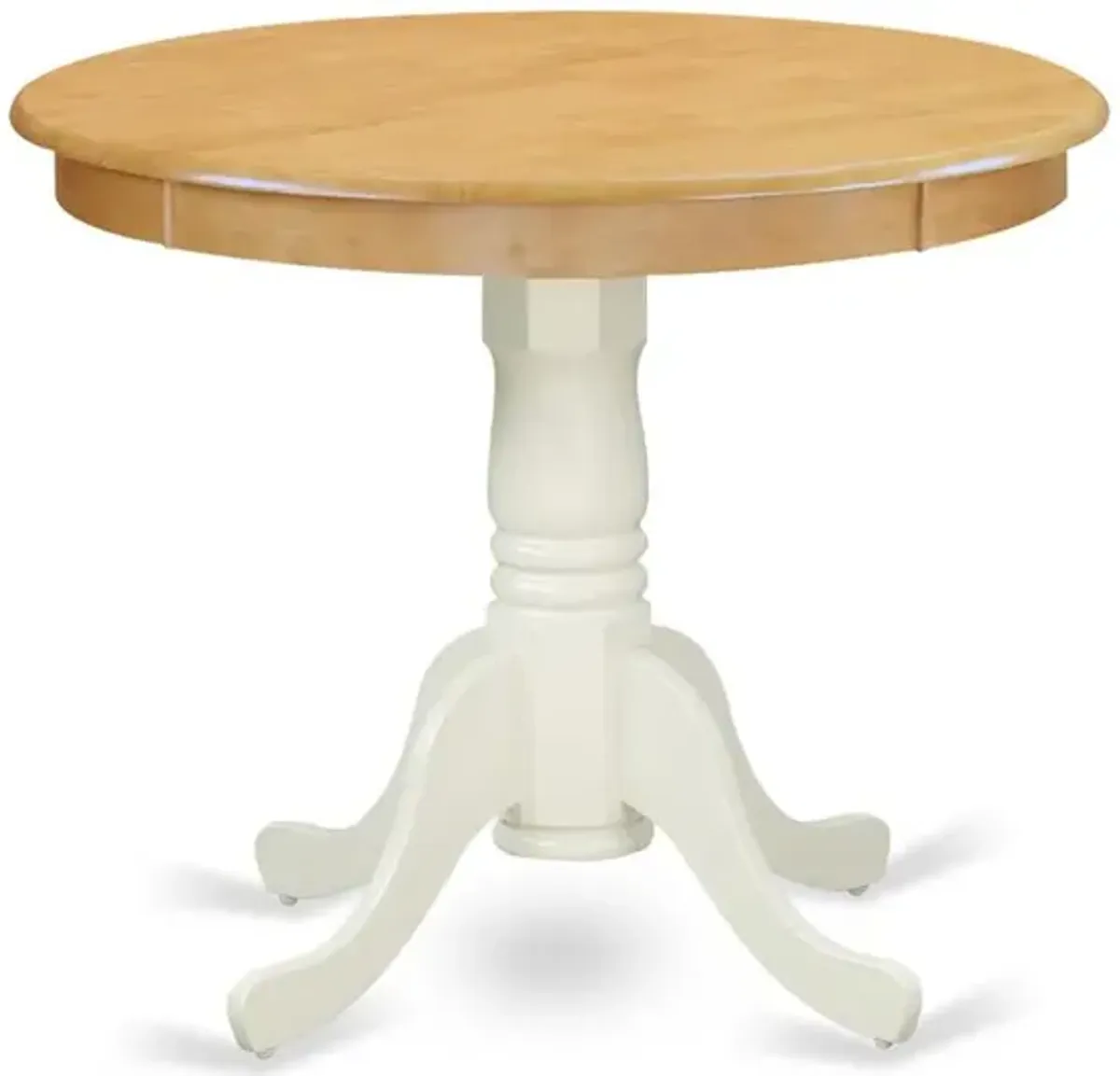 East West Furniture Dining Table Oak & Linen White, ANT-OLW-TP