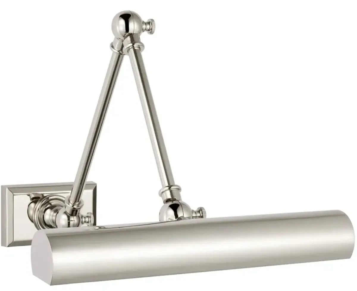 Cabinet Maker 12" Double Library Light in Polished Nickel