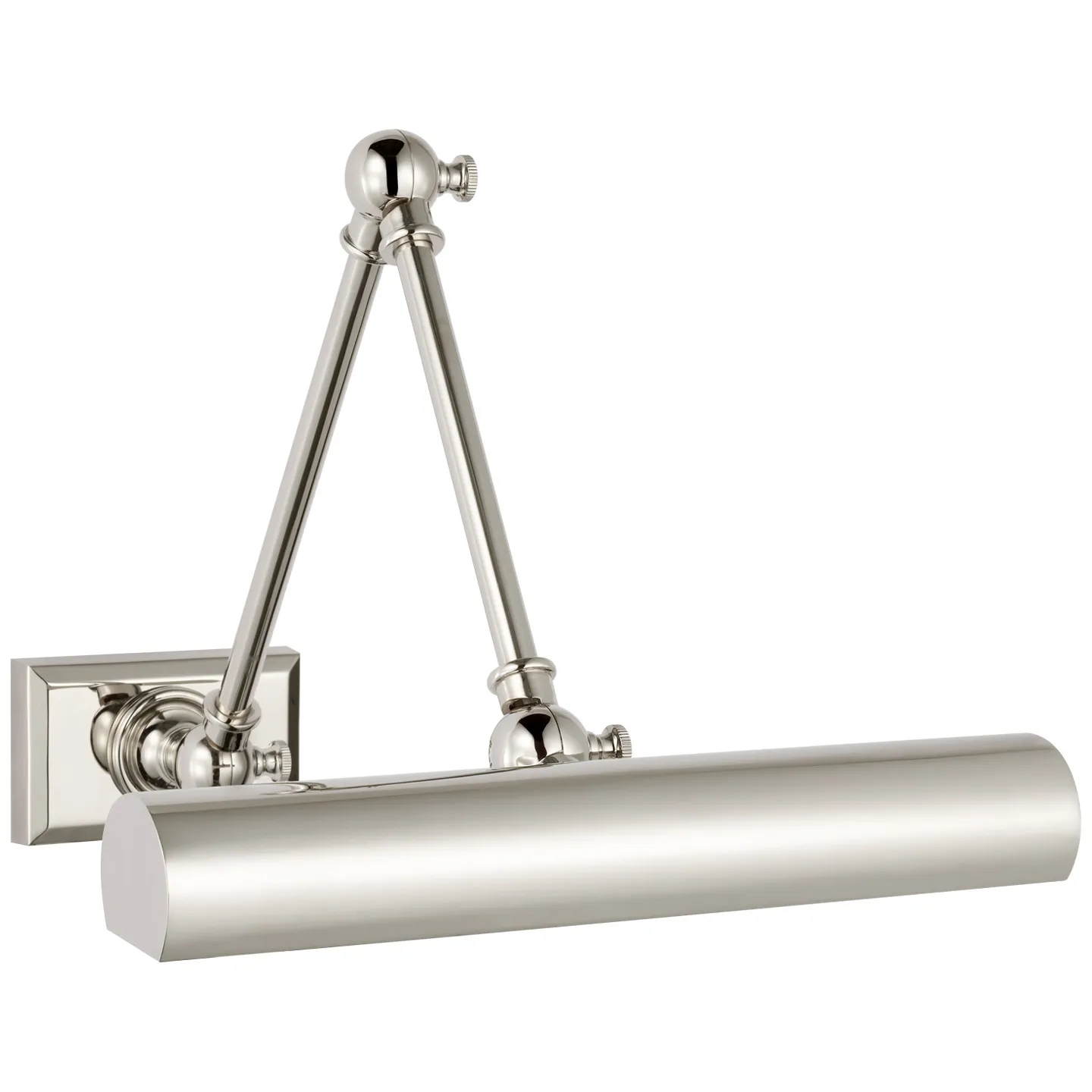 Cabinet Maker 12" Double Library Light in Polished Nickel