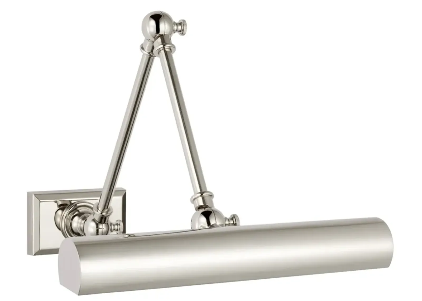 Cabinet Maker 12" Double Library Light in Polished Nickel