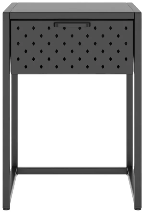 vidaXL Nightstand Anthracite 15"x13.8"x21.3" Steel