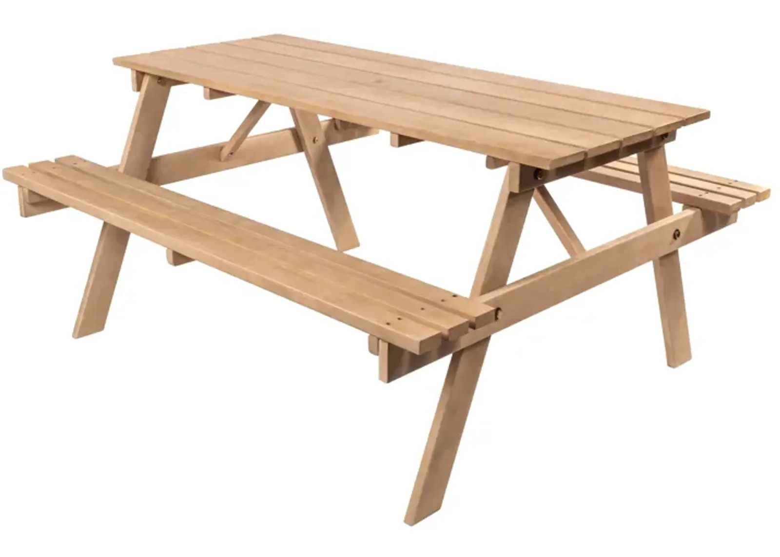 Shoreham Modern Classic Outdoor Wood Picnic Table Benches with Umbrella Hole