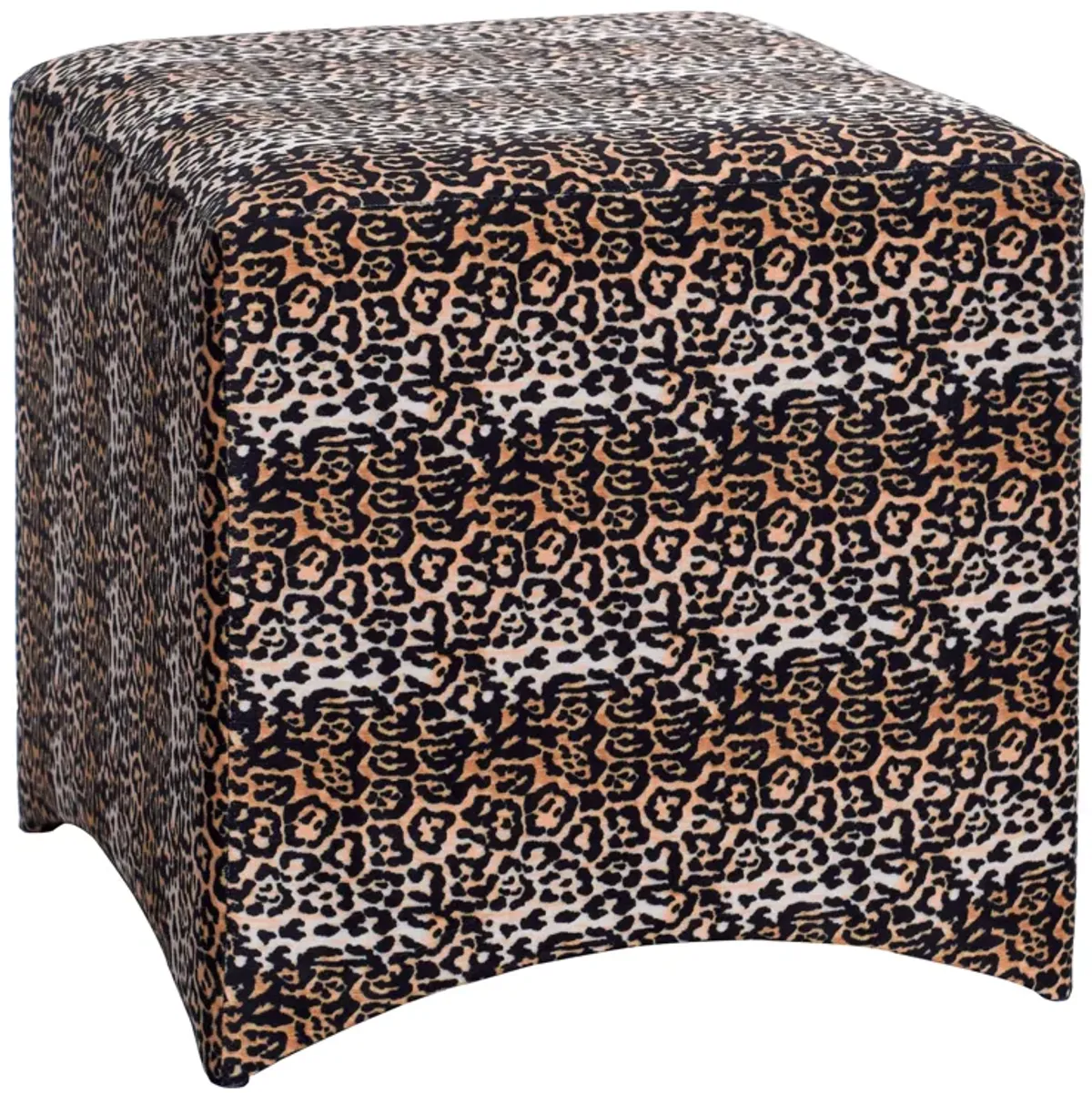 Padded Fabric Accent Ottomon